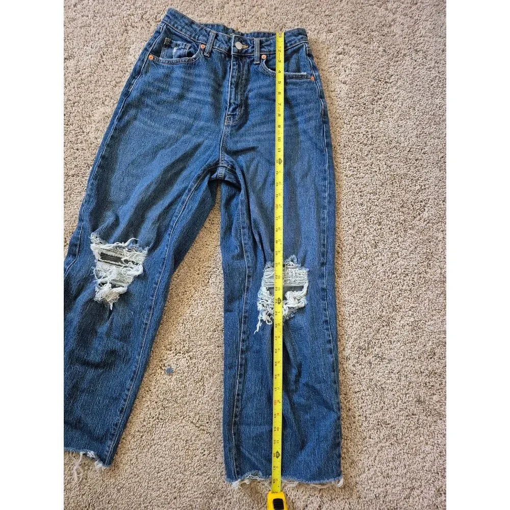 Wild Fable Women's Super High Rise Baggy Blue Jeans Size 4/27R Casual Distressed
